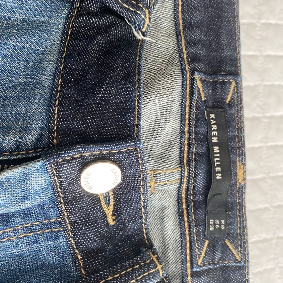 KAREN MILLEN TWO TONE JEANS - Picture 4 of 4